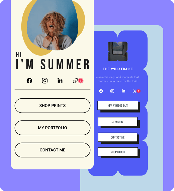 1. Choose your bio site template