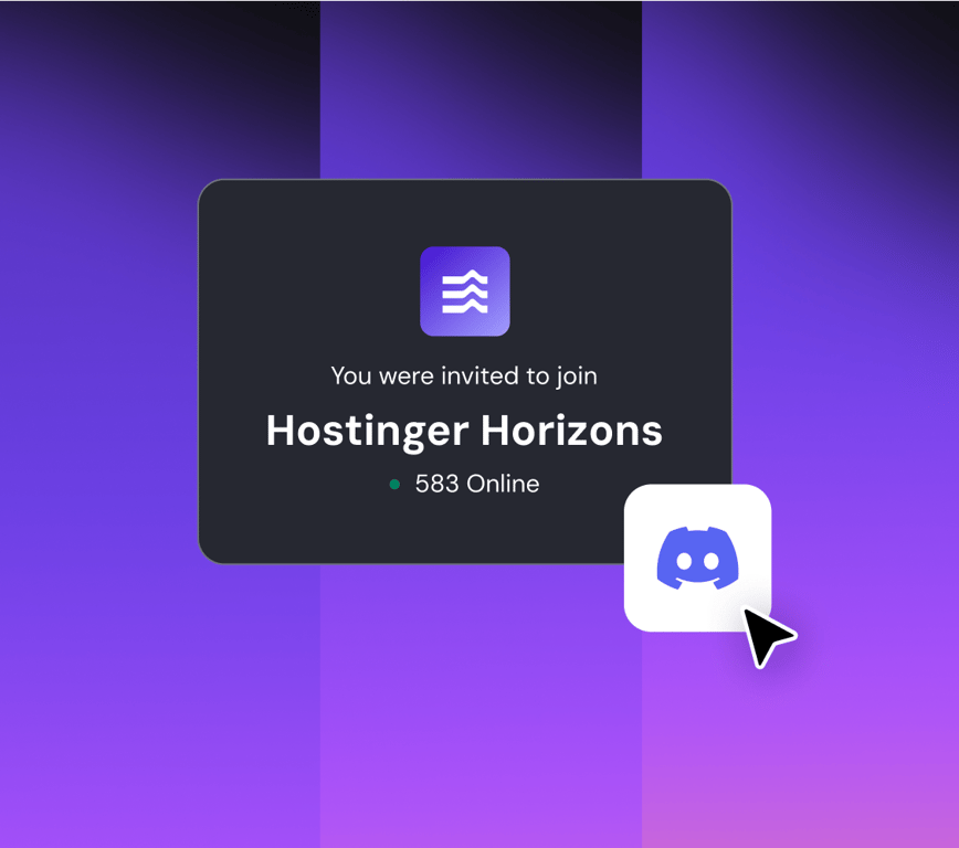 Gå med i Hostinger Horizons-communityn på Discord