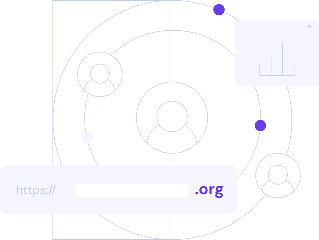 En .org domain samlar människor