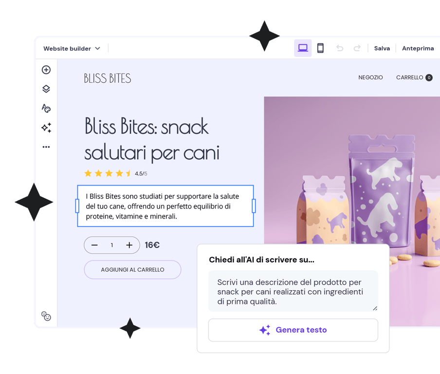Inizia a vendere online più velocemente con l'AI