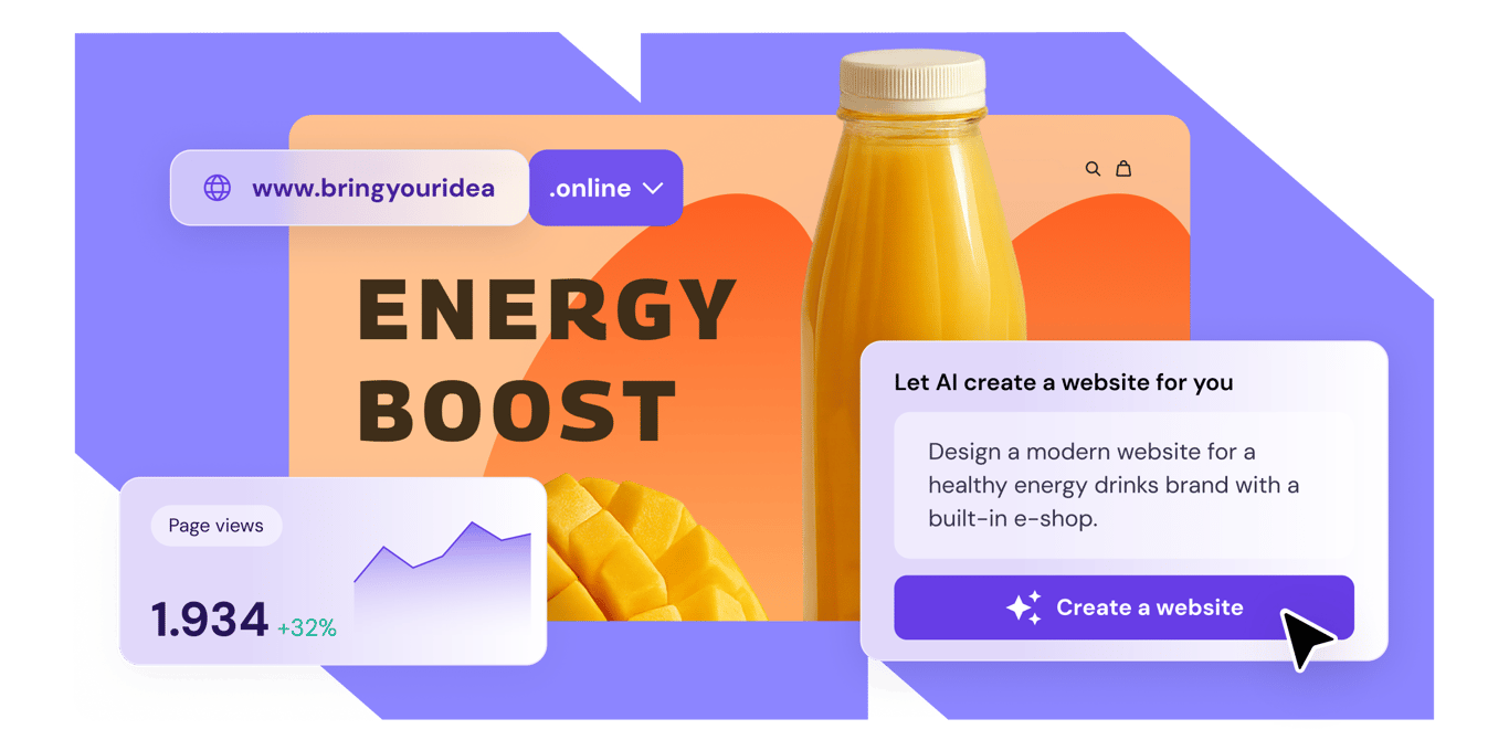 Turn your idea into a stunning website
