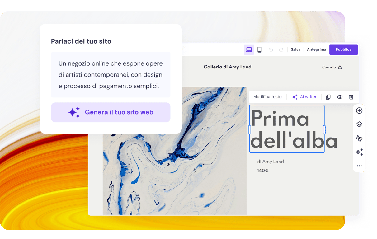 Crea un sito web con l'intelligenza artificiale