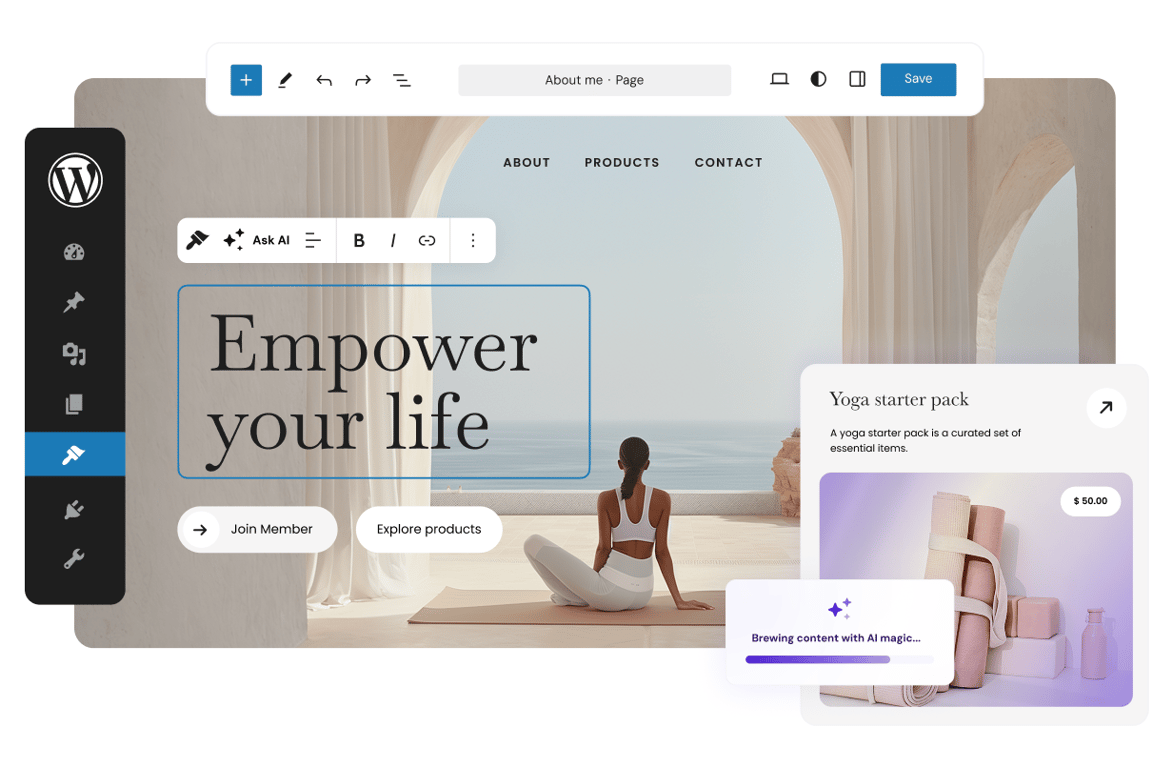 Everything you need to create a website