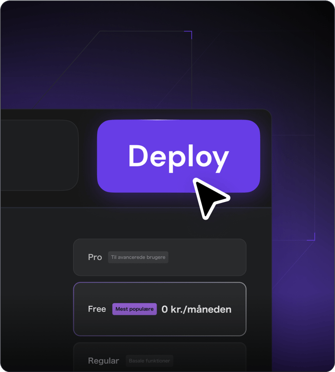 3. Gå live - implementer og udgiv med et klik