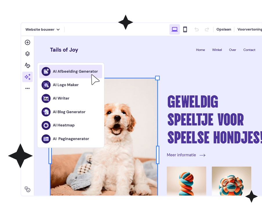 Website Bouwer met AI-tools