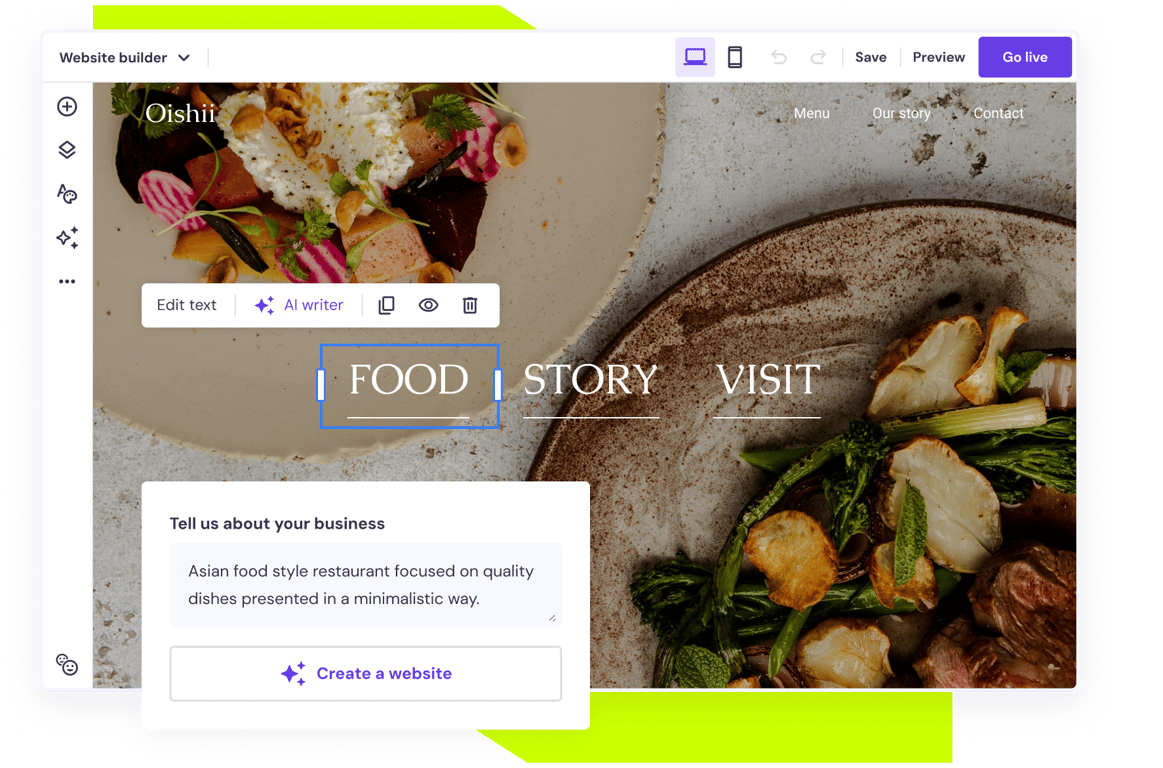 Restaurant website