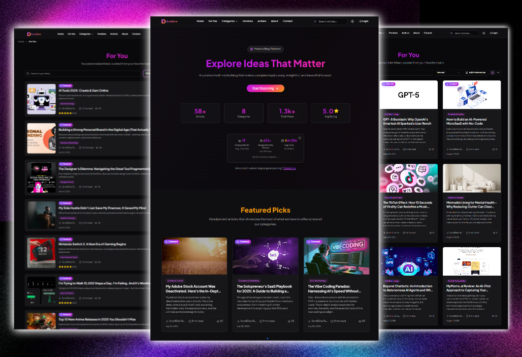 A curated multi-niche blog that makes complex topics easy, insightful, and beautiful to read.