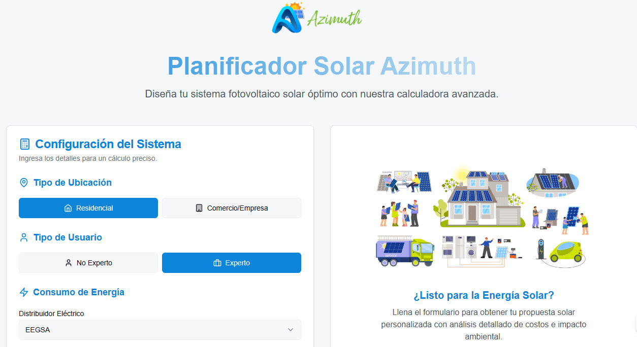 For a latin america market, this webtool provide a residential or commercial Photovoltaic Solution with an estimate cost