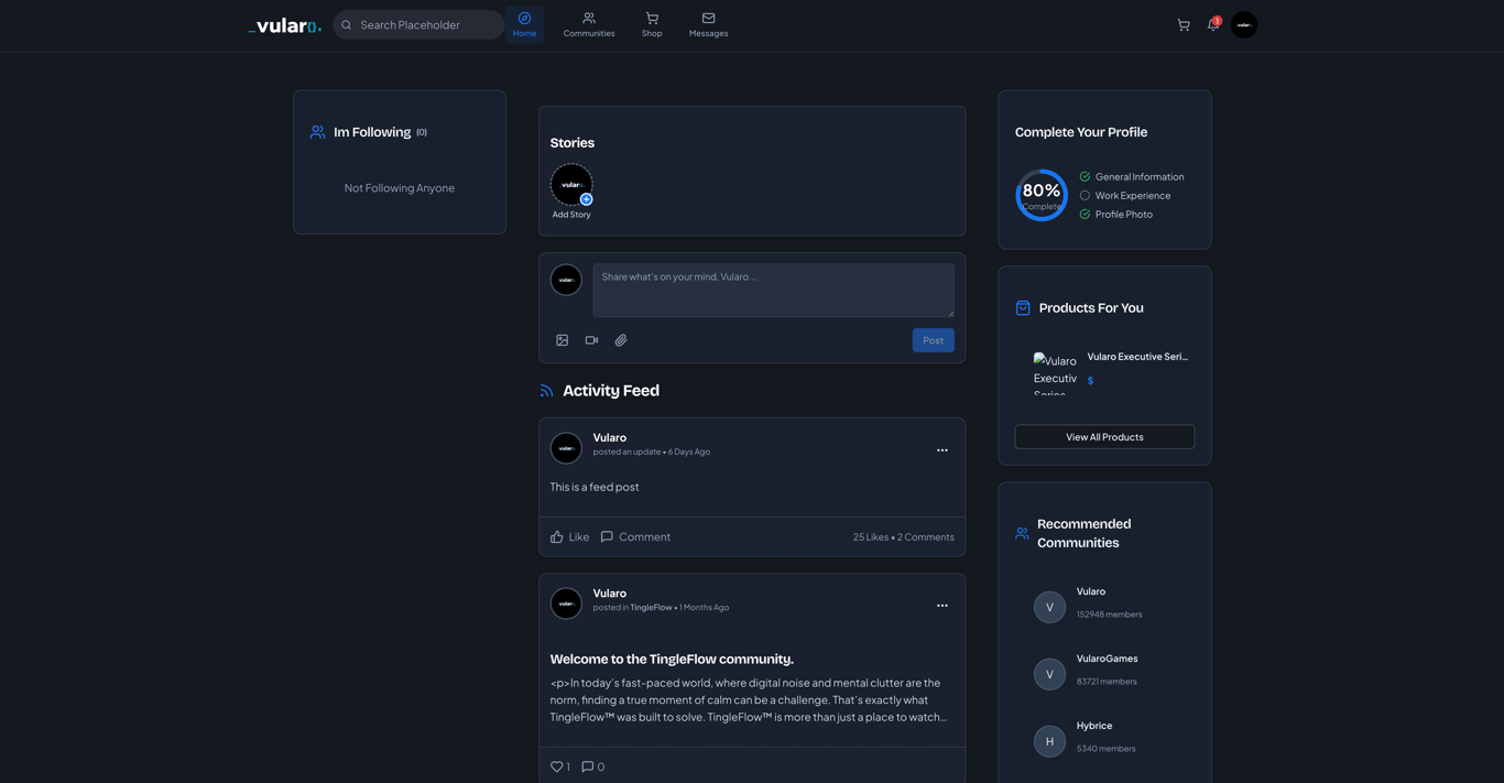 Vularo is a community website for connecting, sharing, and discovering with others.