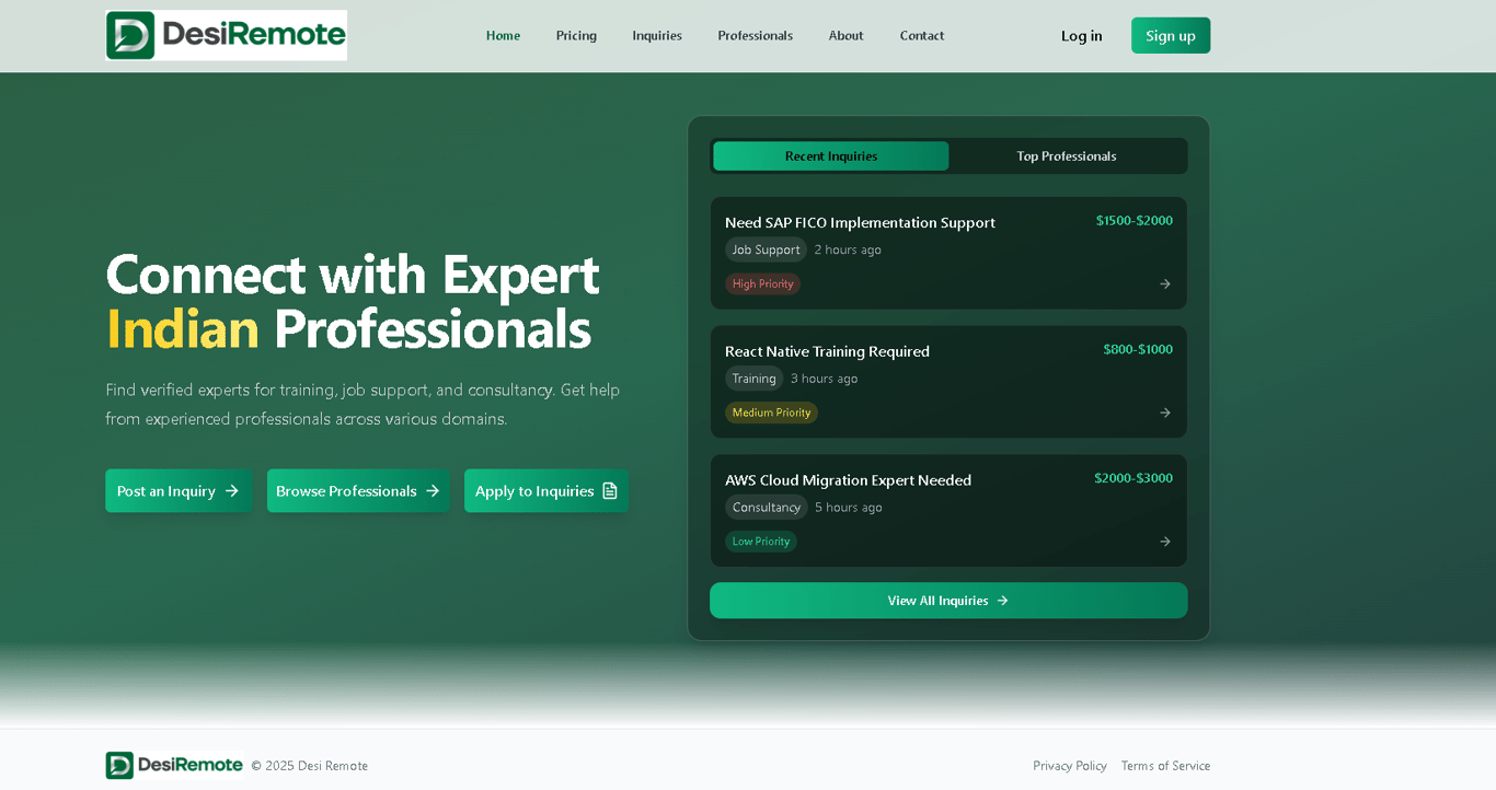 Find verified experts for training, job support, and consultancy