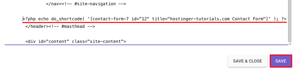 Add WordPress do_shortcode to header.php