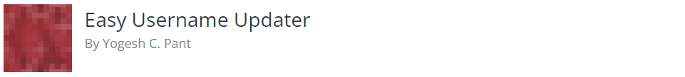 Easy Username Updater plugin banner