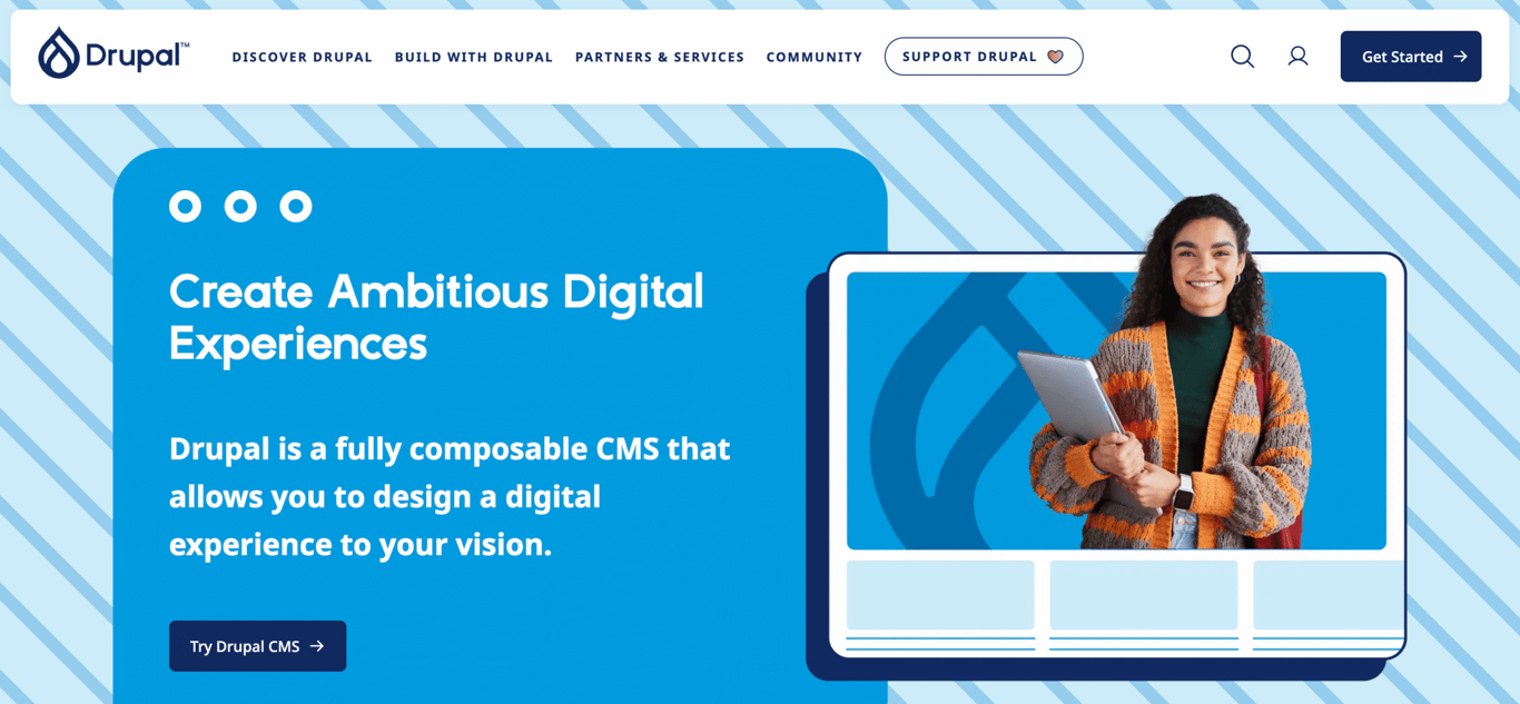 Drupal website home page