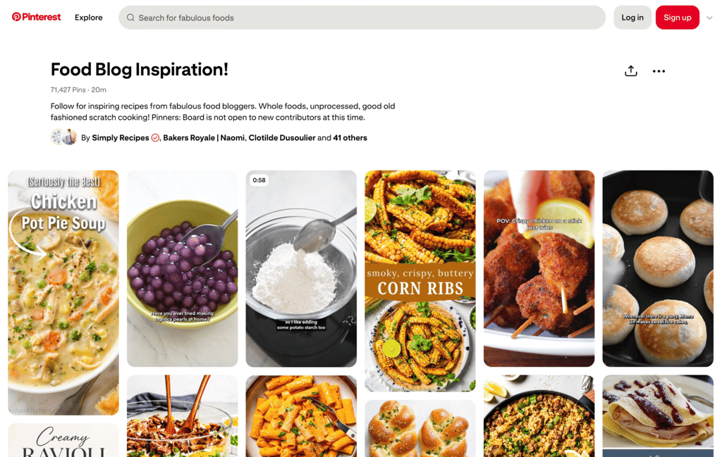 Pinterest Food Blog