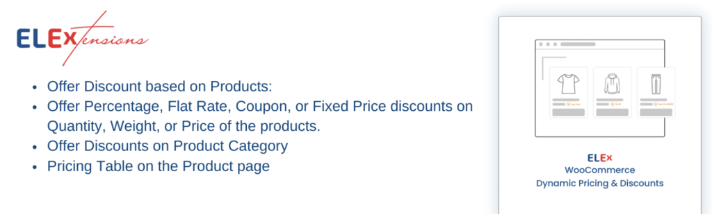 ELEX WooCommerce plugin page 