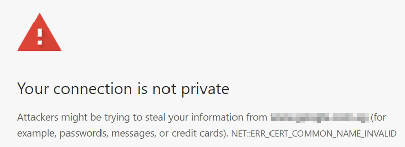 L'avertissement Votre connexion n'est pas s&eacute;curis&eacute; Chrome.