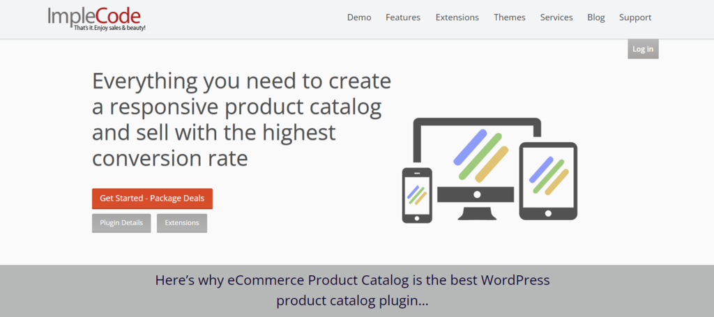 eCommerce Product Catalog helps WordPress sites create compelling product catalogs.
