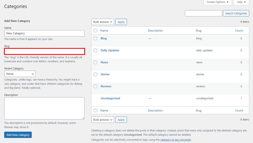 WordPress quick edit for slugs
