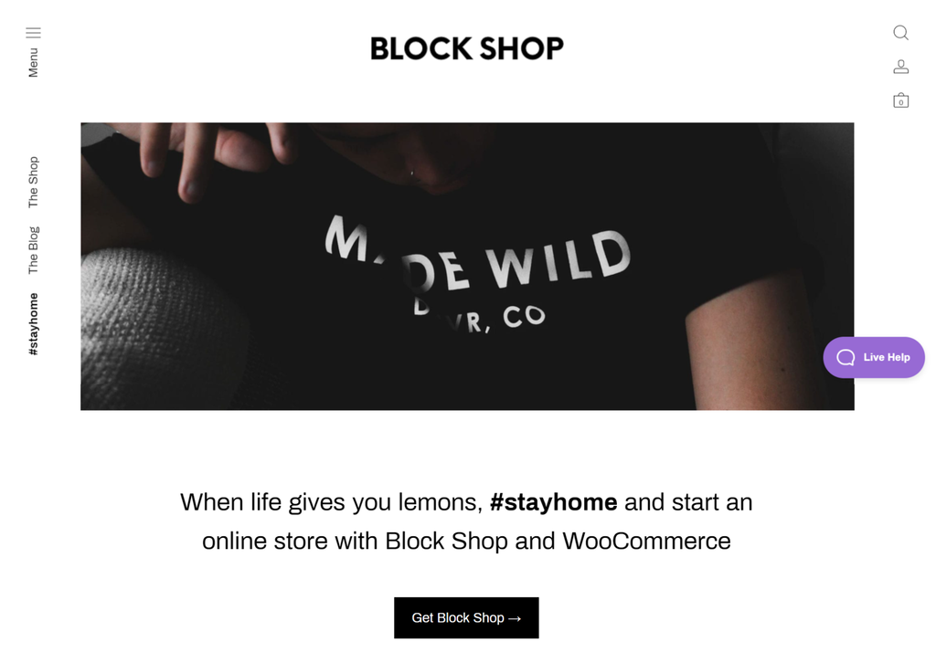 Th&egrave;me WordPress d'e-commerce Block Shop