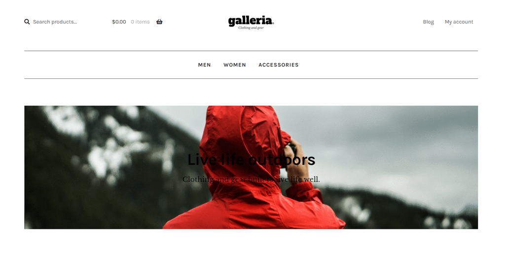 Th&egrave;me WordPress d'e-commerce Galleria