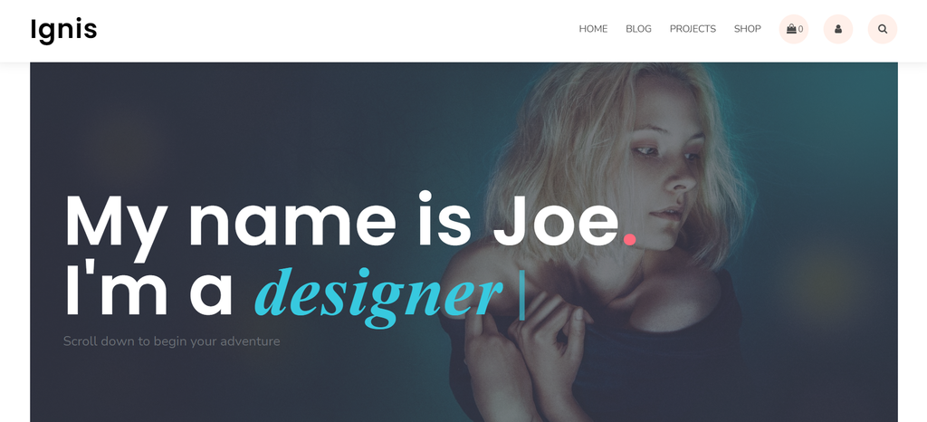 Ignis WordPress portfolio theme