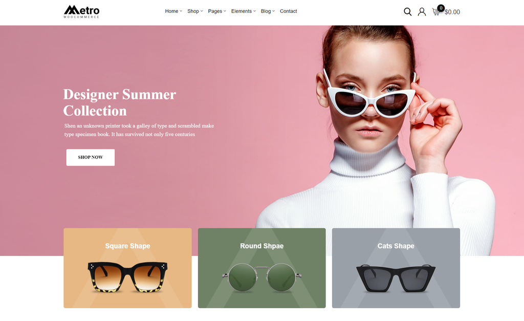 Th&egrave;me WordPress d'e-commerce Metro