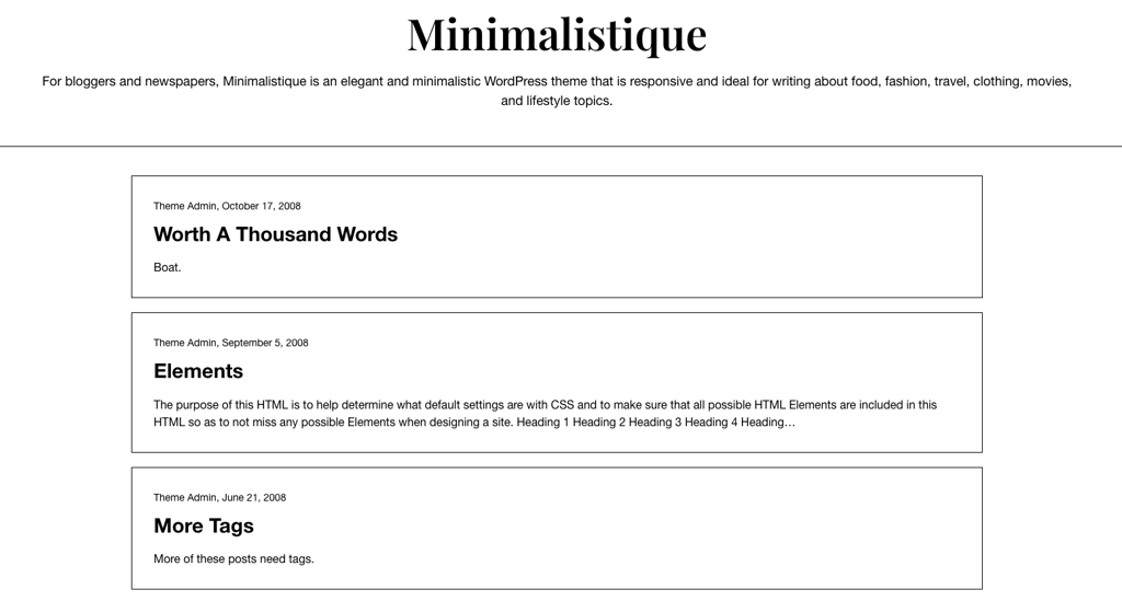 Minimalistique preview