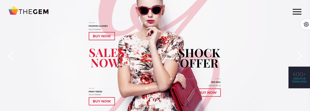 Le th&egrave;me WordPress d'e-commerce Gem