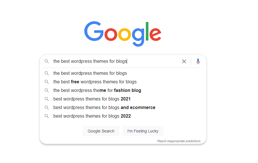 The Google Autocomplete feature.