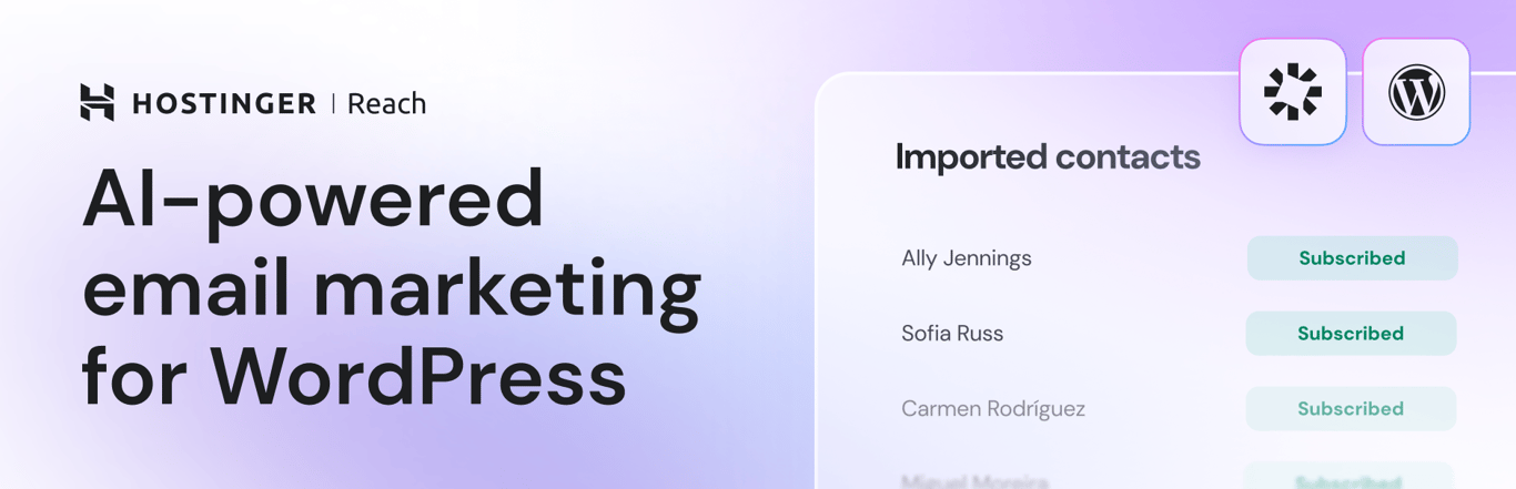 hostinger reach banner wordpress