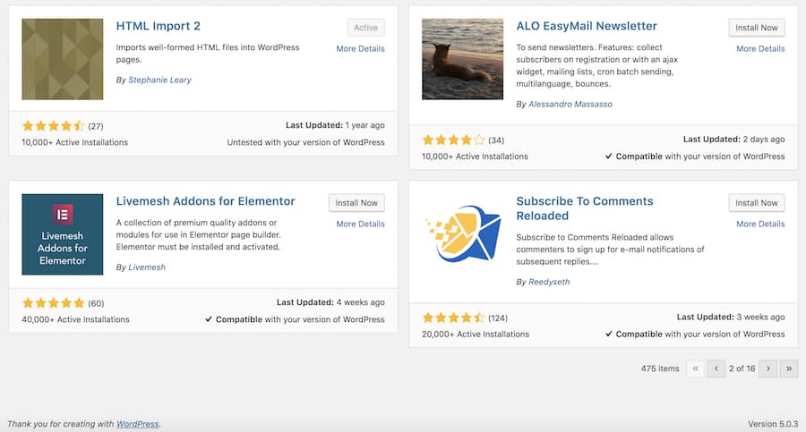 HTML Import plugin