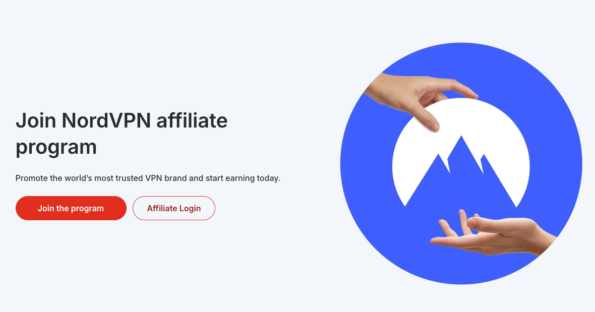 NordVPN Affiliate Program landing page