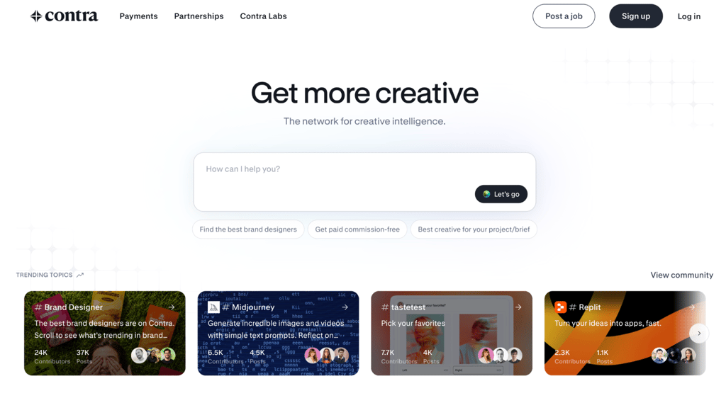 Contra homepage
