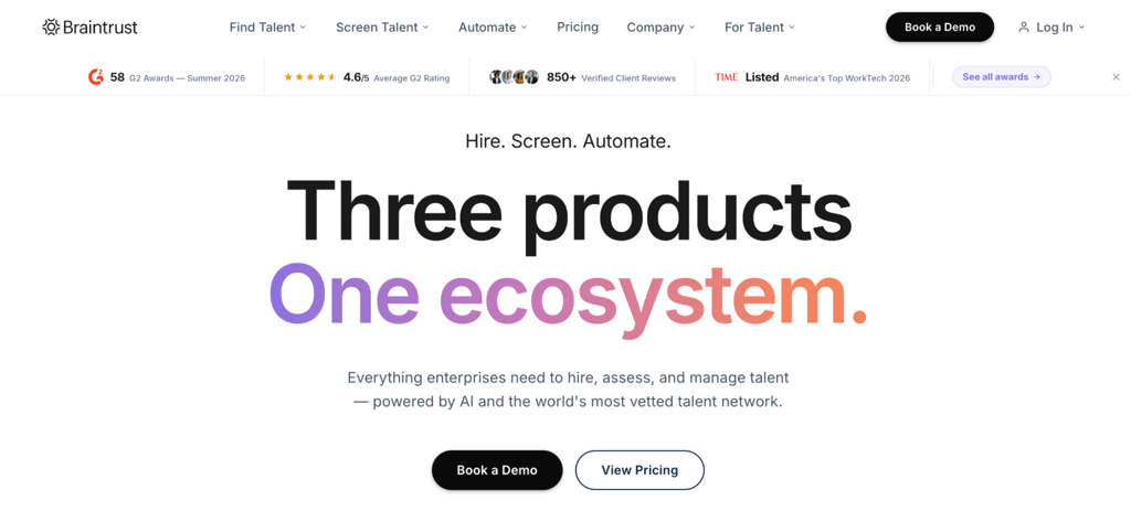 Braintrust homepage