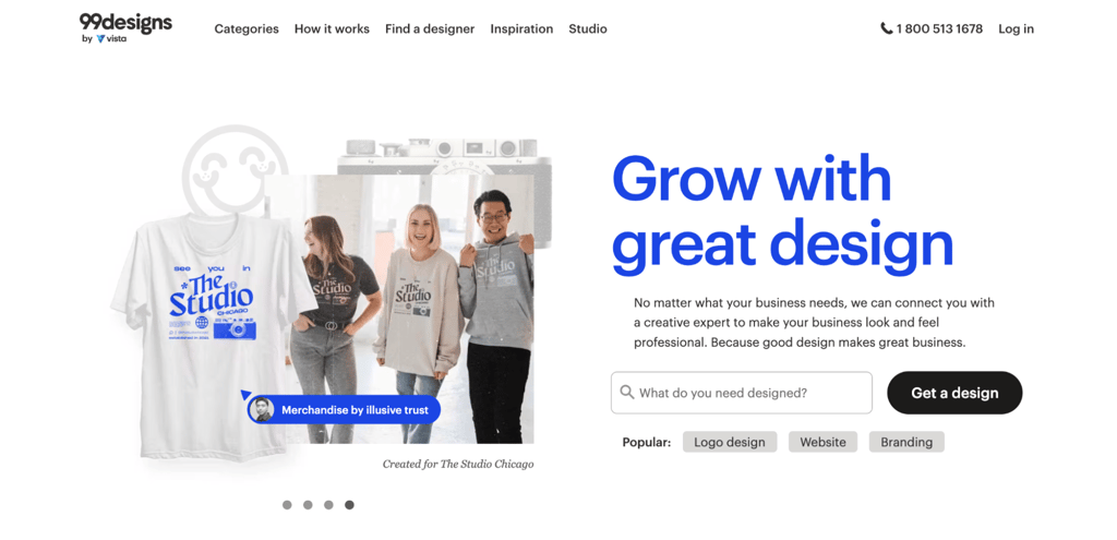 99designs homepage