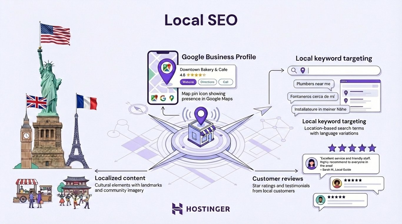 An infographic explaining about local SEO