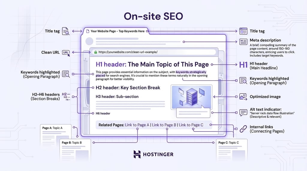 on-site-seo-infographics An infographic explaining about on-site SEO