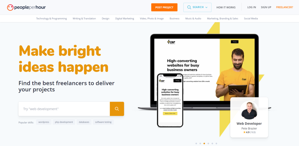 People Per Hour home page