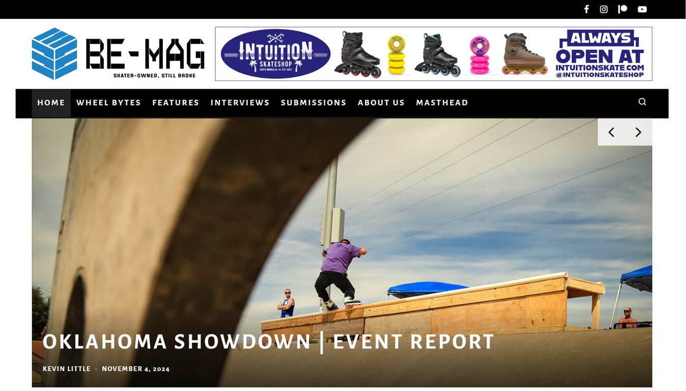 The Be-Mag website home page