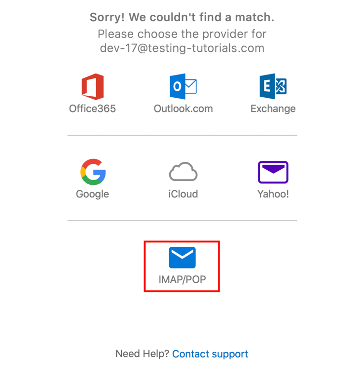 Configurer le serveur IMAP sur Outlook 2019
