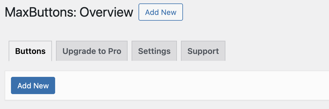 MaxButton plugin's Add New button