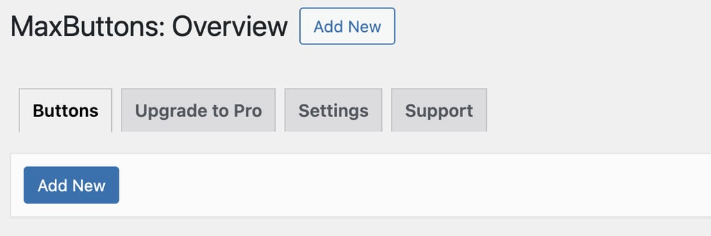 MaxButton plugin's Add New button
