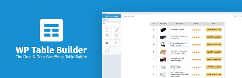 WP Table Builder plugin banner