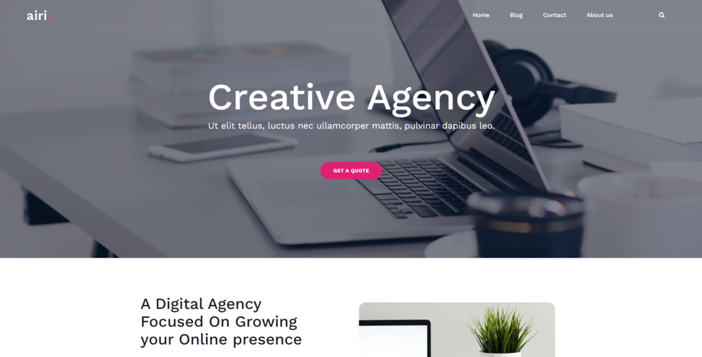 Screenshot of Airi WordPress theme