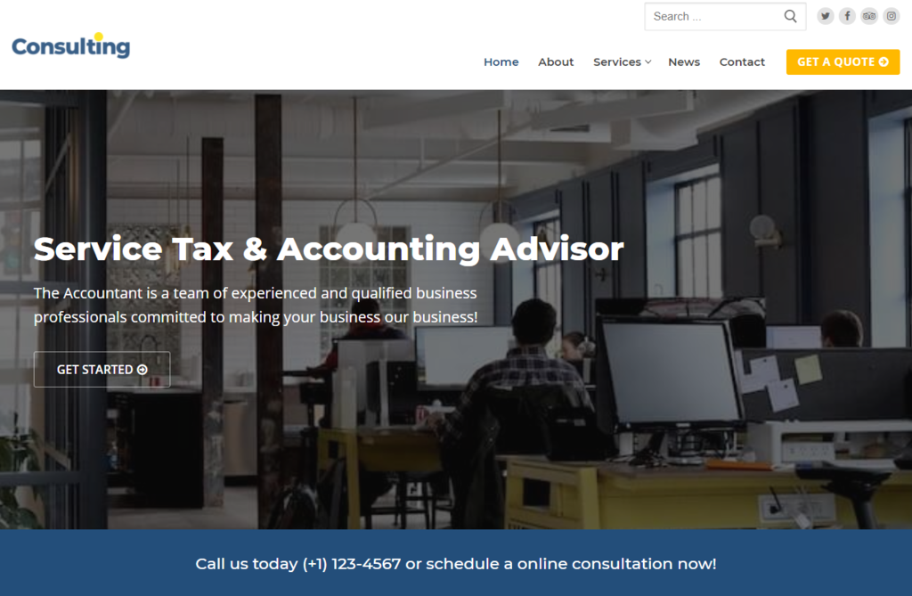 Screenshot of Customify WordPress theme