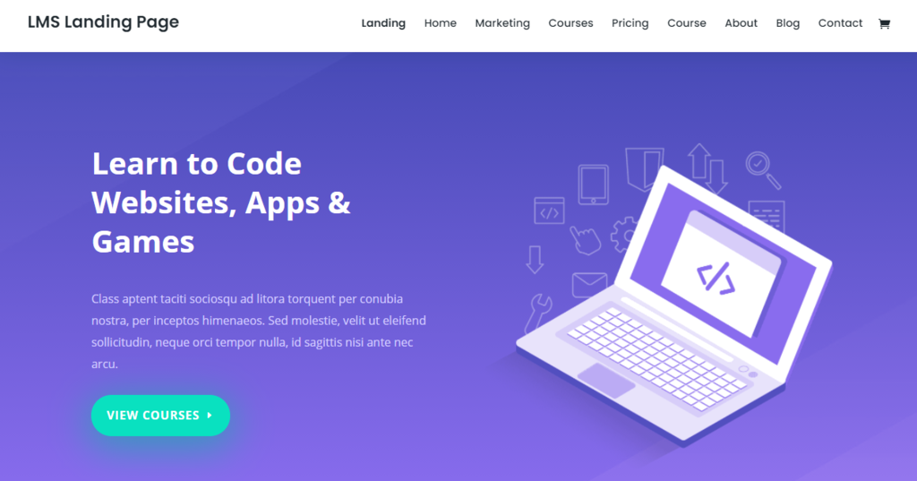 Screenshot of Divi WordPress theme