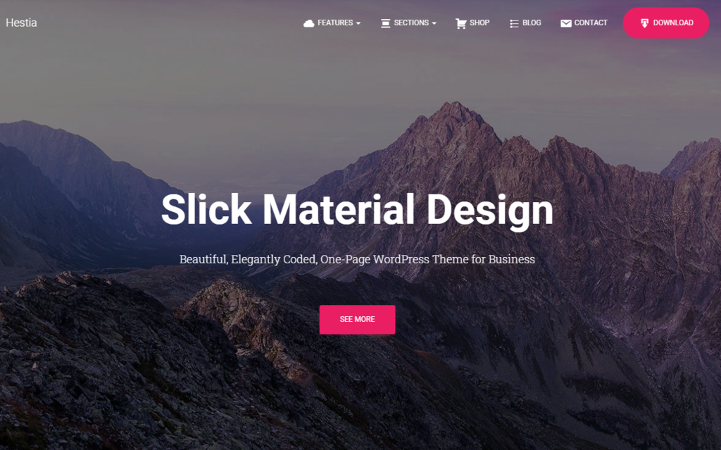 Screenshot of Hestia Pro WordPress theme
