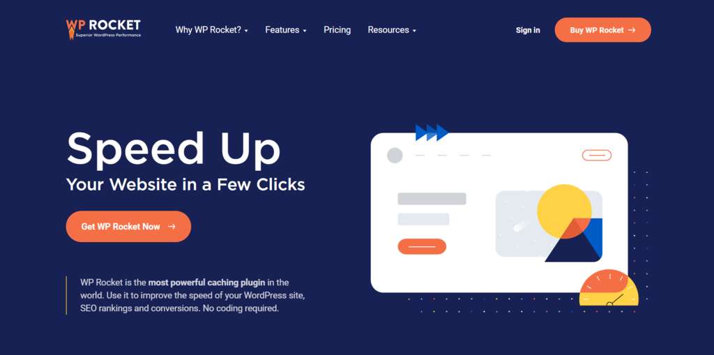 WP Rocket landing page