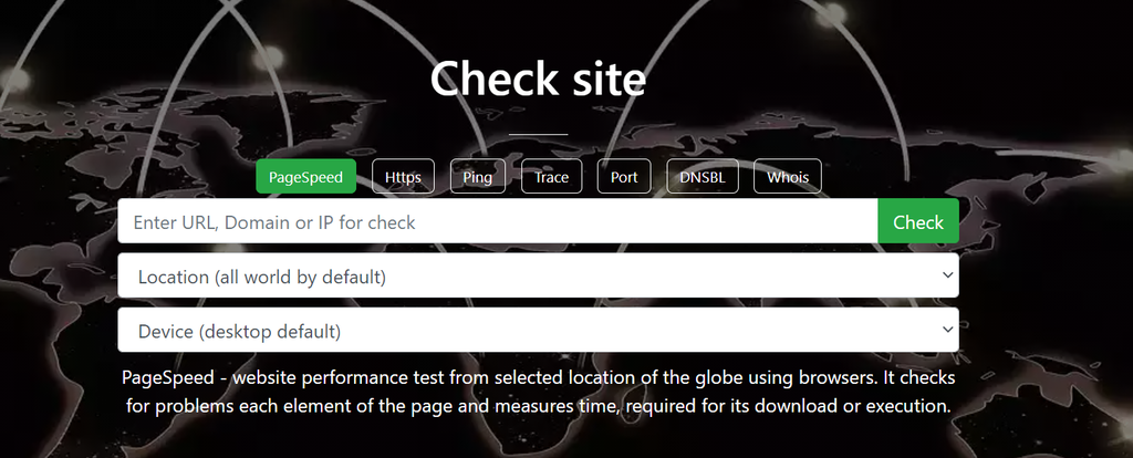 check site tab on host tracker