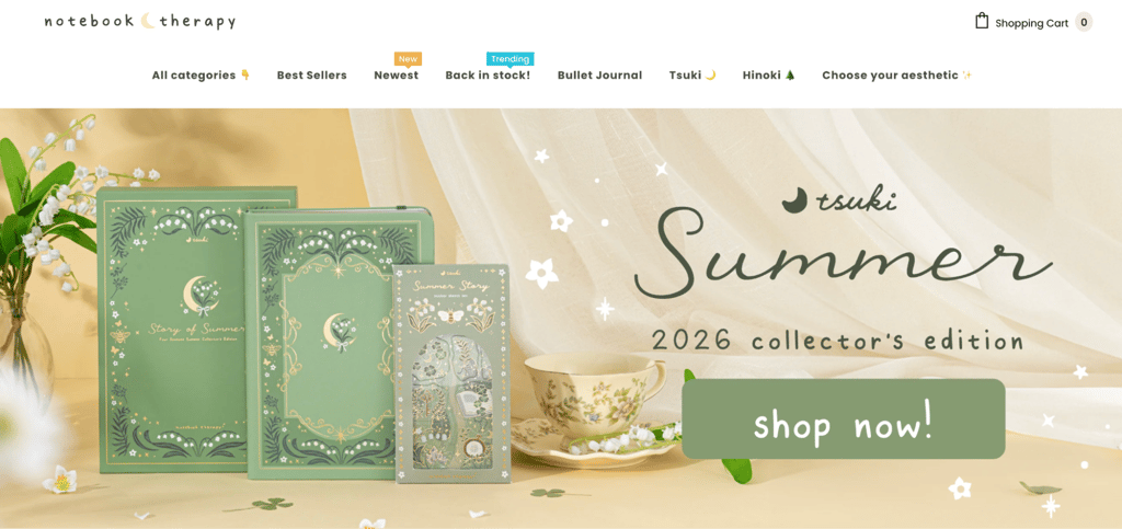 Notebook Therapy homepage